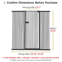 Lumizone pressure-mounted gate shows quick, drill-free installation in a hallway