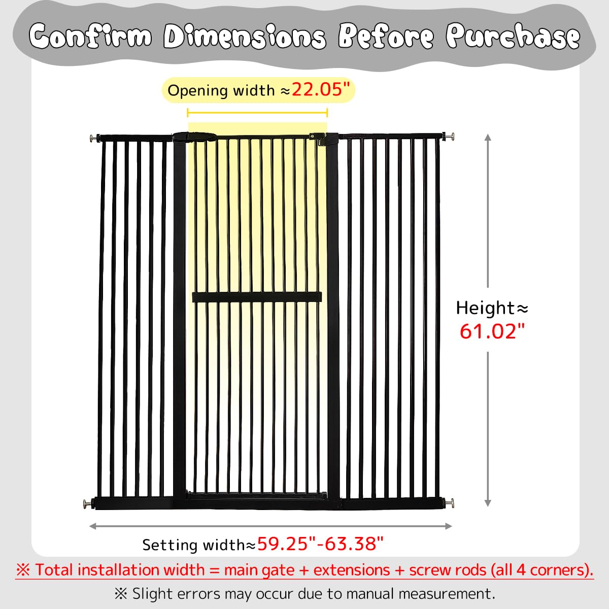 Lumizone pressure-mounted dog gate shown in doorway for easy setup.