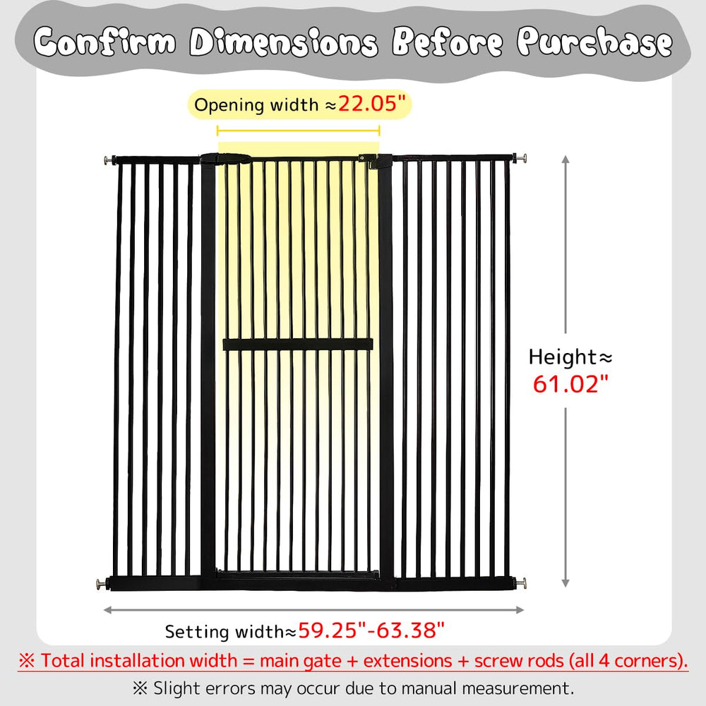 Lumizone pressure-mounted dog gate shown in doorway for easy setup.