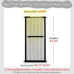 Lumizone pressure-mounted gate demonstrates quick, tool-free installation for doorways.