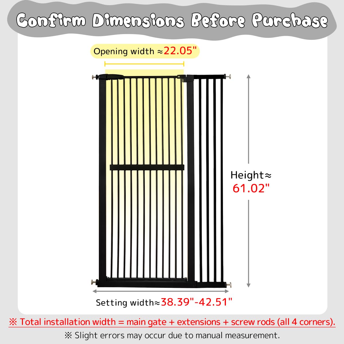 Lumizone pressure-mounted gate with easy installation for flexible spaces.
