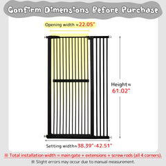 Lumizone pressure-mounted gate with easy installation for flexible spaces.