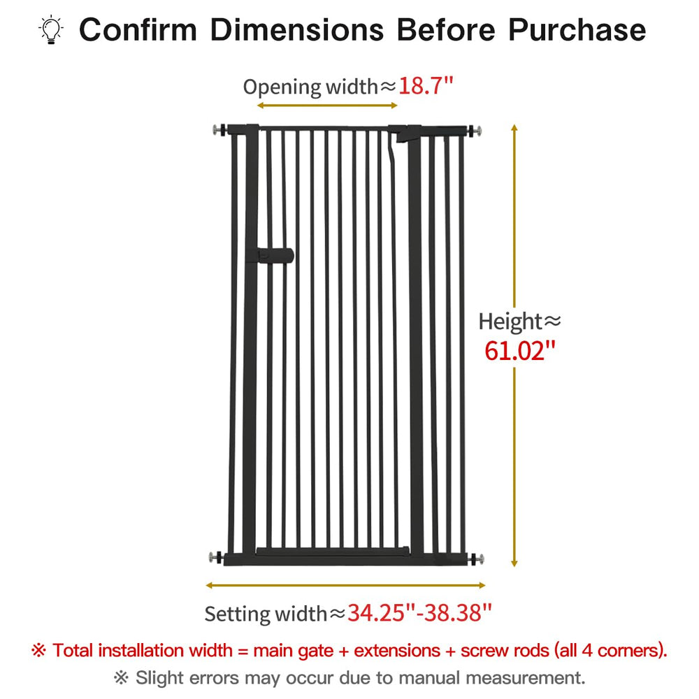 Lumizone pressure-mounted gate installs quickly in doorways without tools.