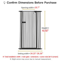 Lumizone pressure-mounted gate installs quickly in doorways without tools.