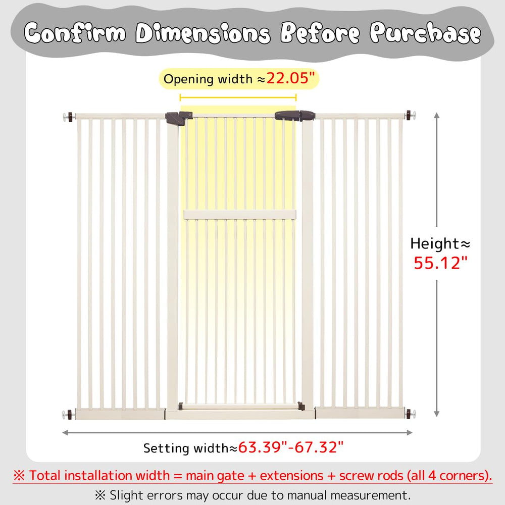 Lumizone pressure-mounted gate shown in hallway, quick setup