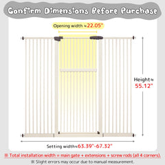 Lumizone pressure-mounted gate shown in hallway, quick setup