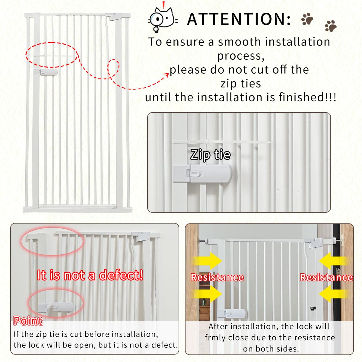 Lumizone tall pet gate helps prevent escapes in busy home areas