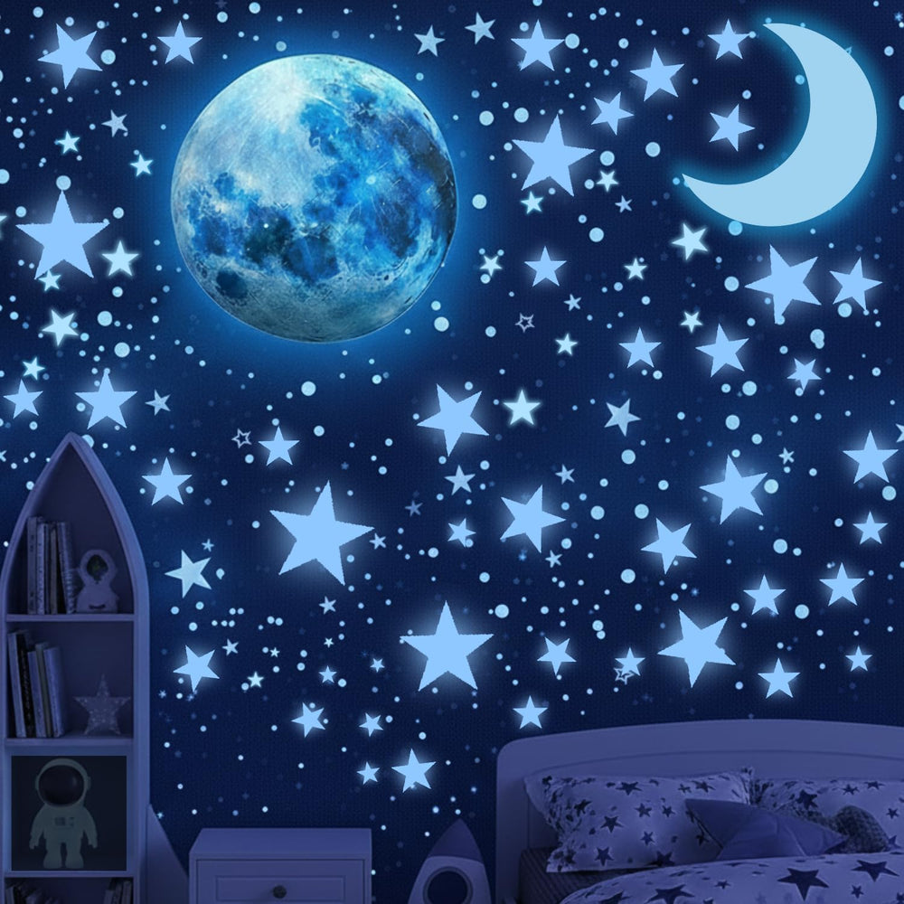 LUMOSX glow stars ceiling 1050 pack illuminates kids room softly after dusk
