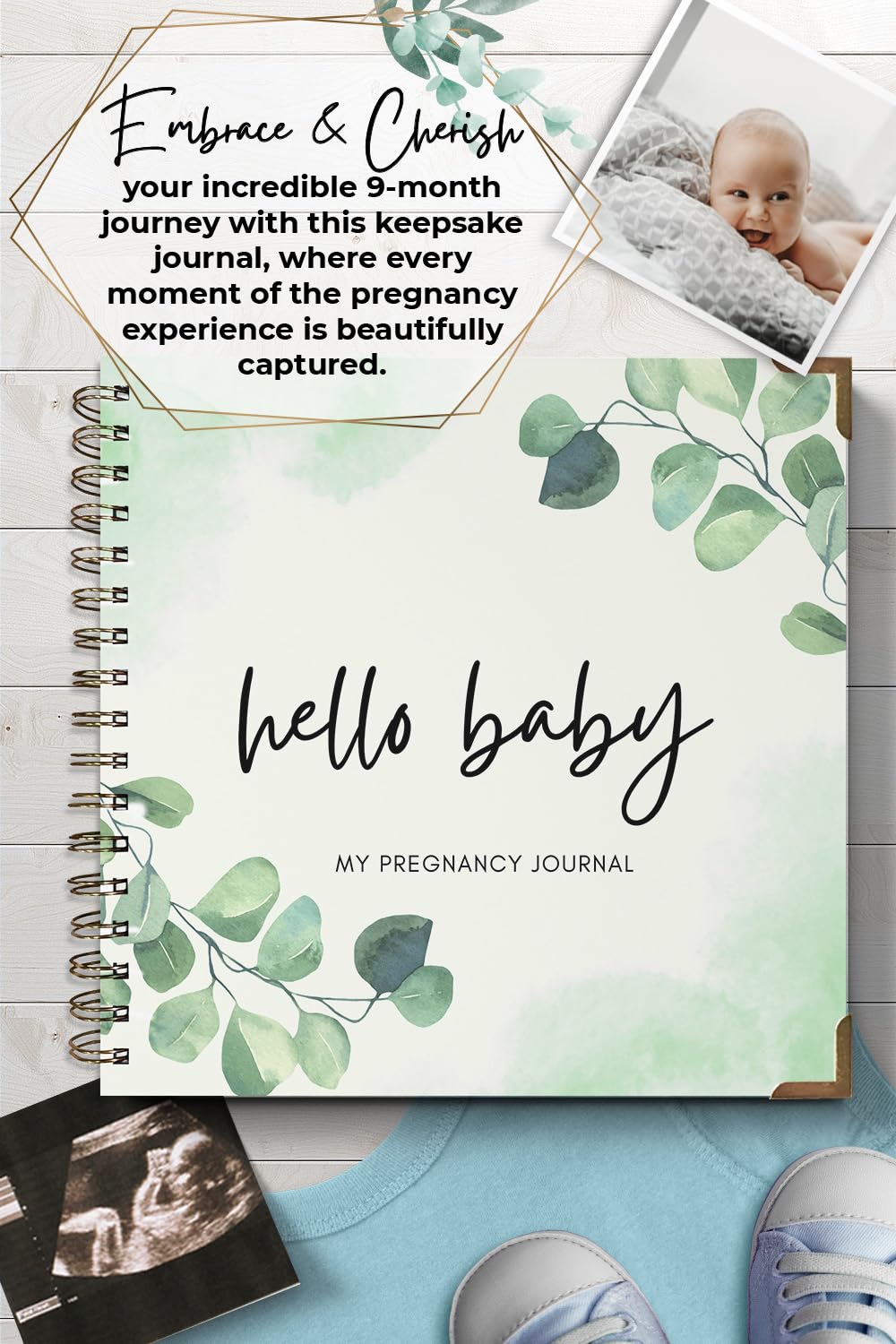 LUMOSX Pregnancy Journal customizable cover creates a lasting family keepsake.