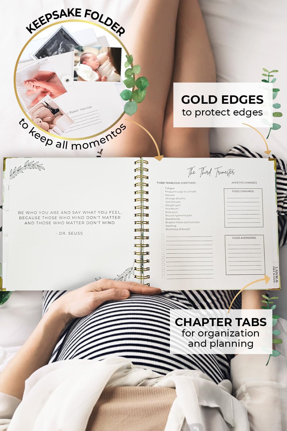 LUMOSX Pregnancy Journal gender-neutral design suits any family.