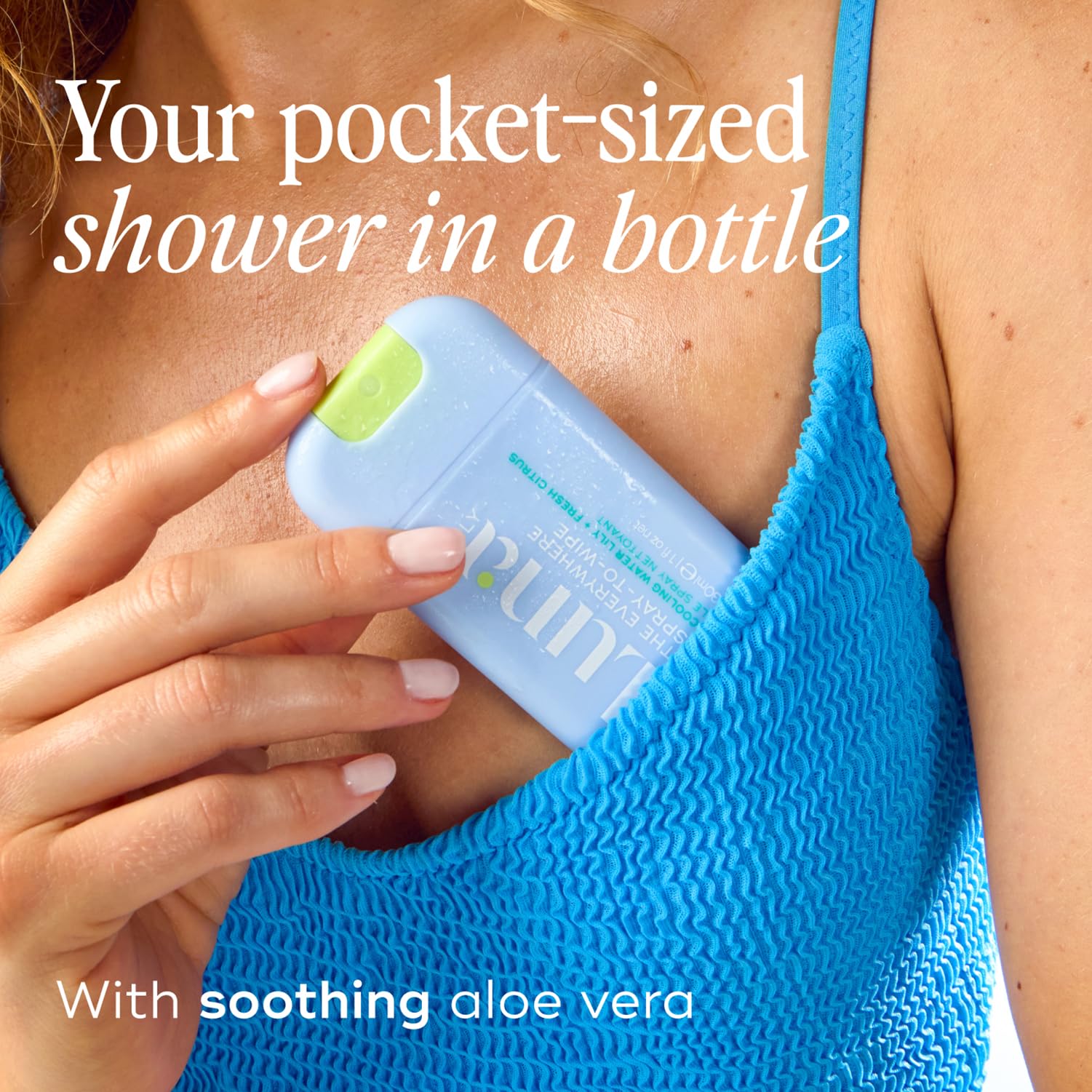 Luna Daily Everywhere Spray-To-Wipe compact bottle for discreet use