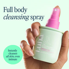 Luna Daily Fragrance Free Everywhere Spray-To-Wipe label closeup showing fragrance-free formula.