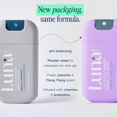 Luna Daily Mini application on arm demonstrating quick, rinse-free cleansing between activities