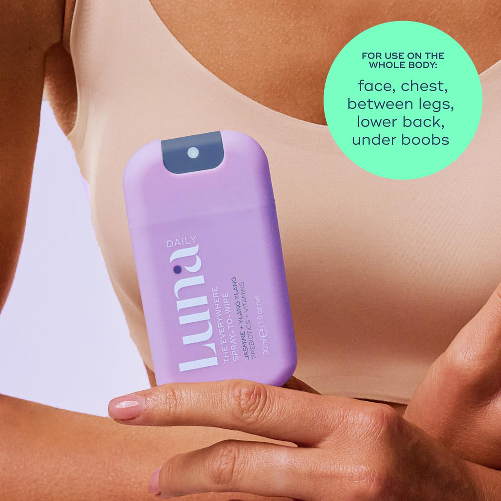 Luna Daily Spray to Wipe Travel-Size Pack ideal for bags