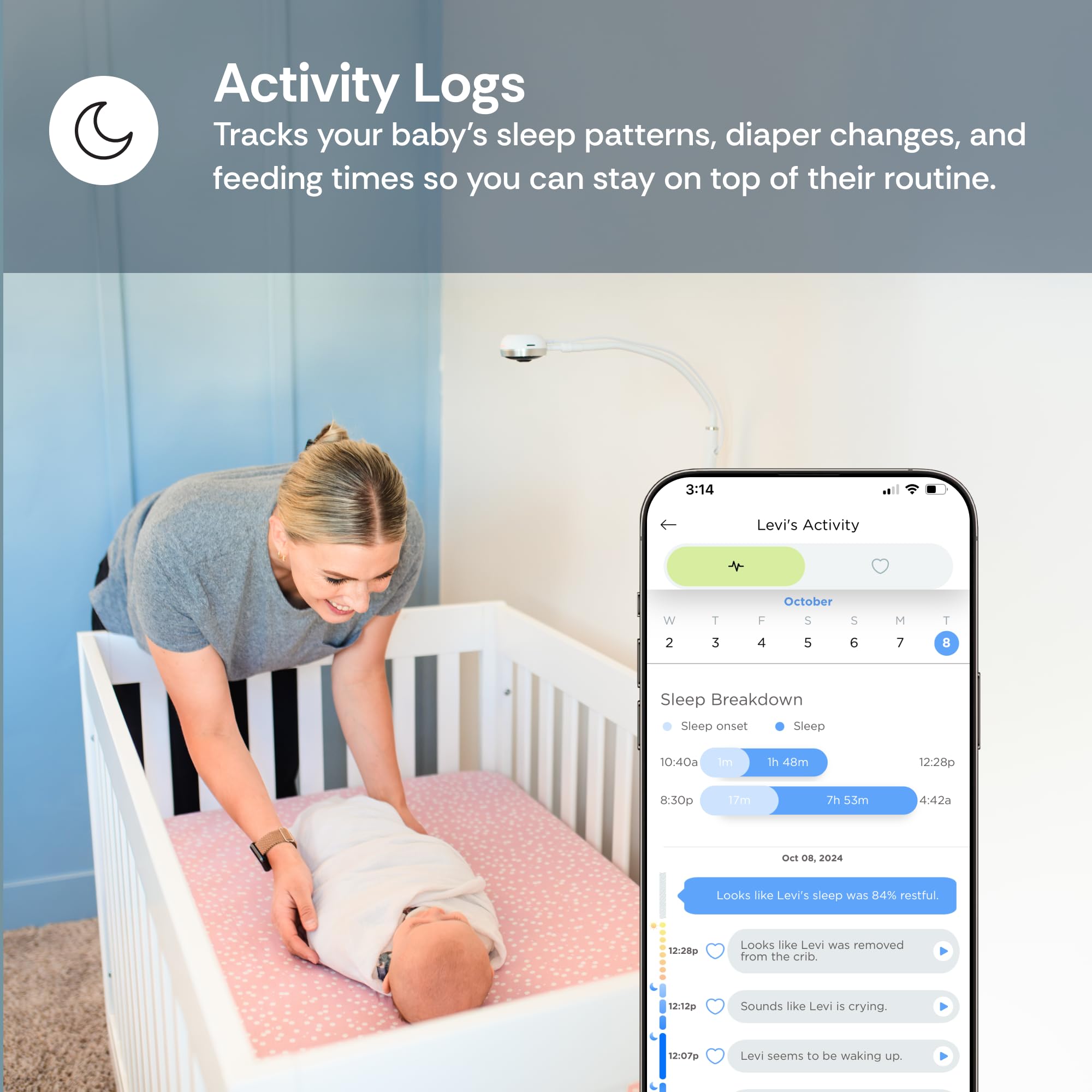 Luna Home breathing detection shows real-time patterns without wearables