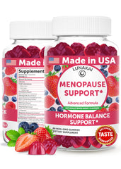 Lunakai menopause relief gummies bottle front view for hot flash support.