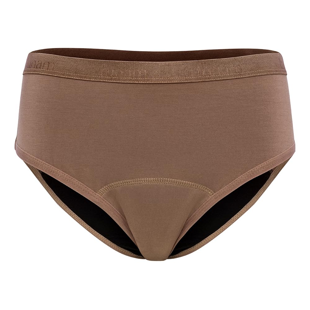 Lunam Brownie absorbent underwear closeup showing core protection for light leaks