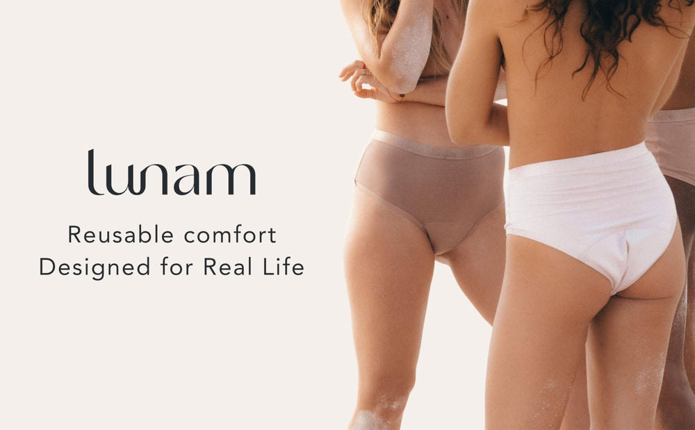 Lunam Brownie Large daily-use image showcases reusable protection and cost savings.