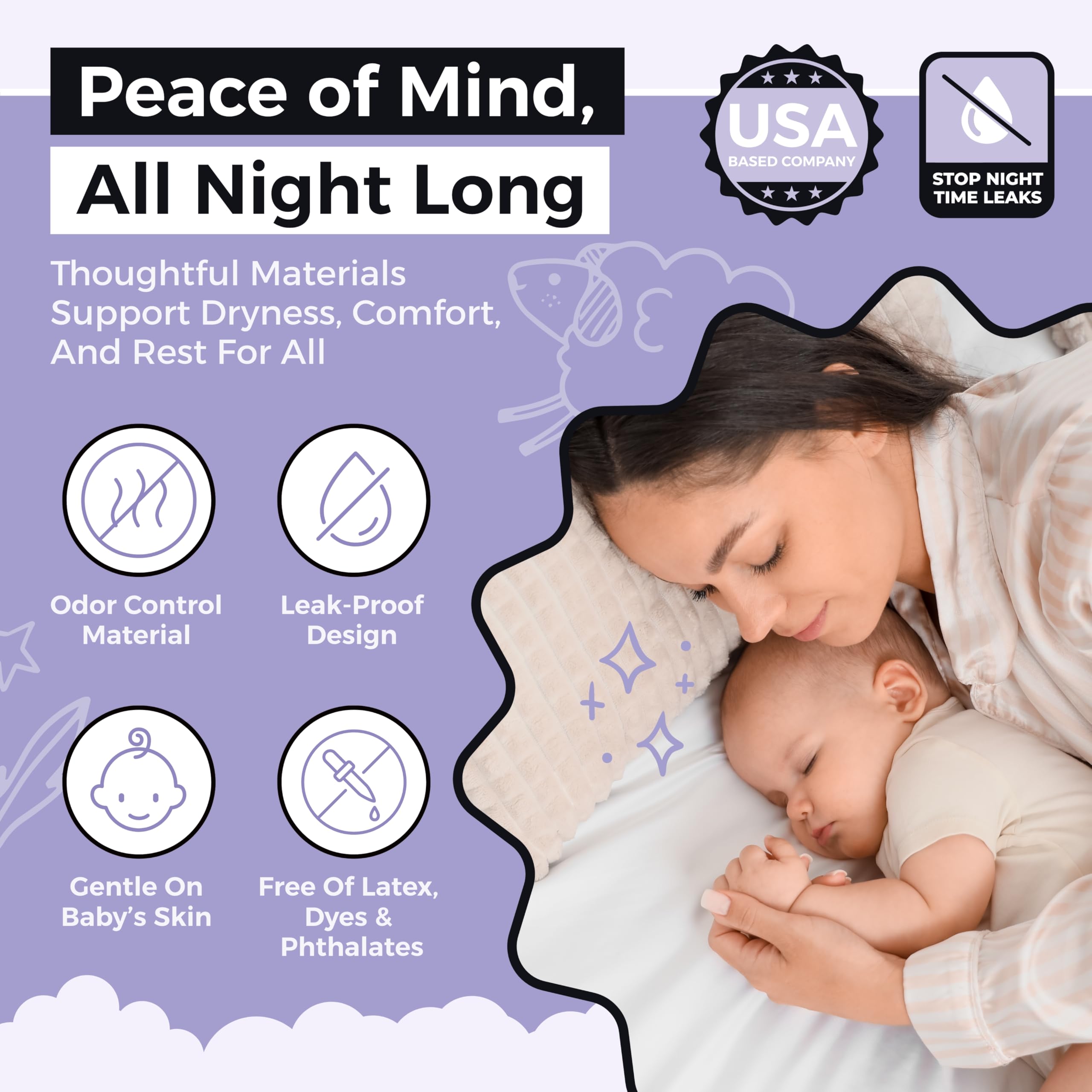 Lunapuer night-time-use boosters for overnight protection.