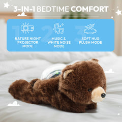 Lunapuer Sound Sleepers Bear cry-detection adjusts ambience for easier settling.