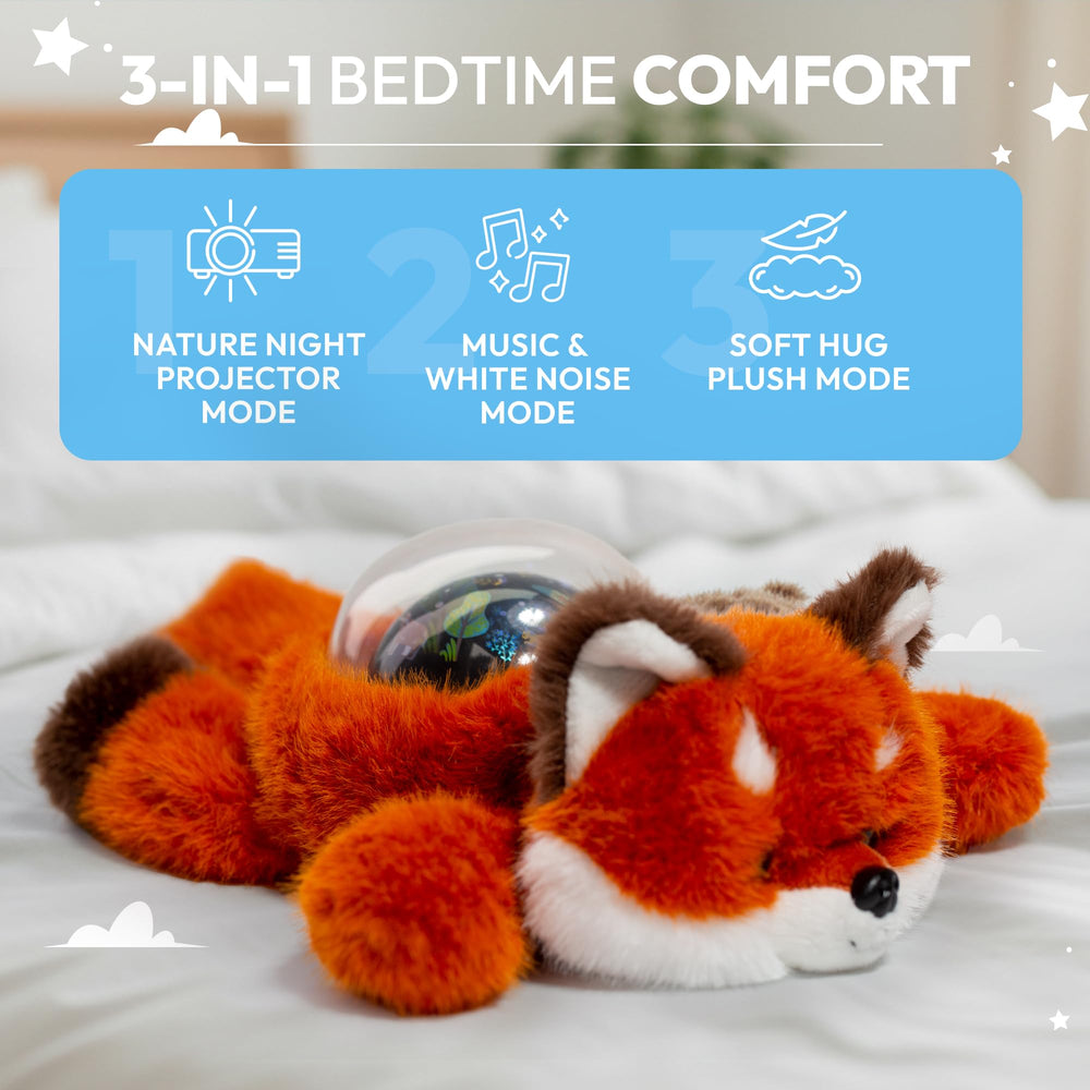 Lunapuer fox night light with rechargeable battery stays ready for night use.