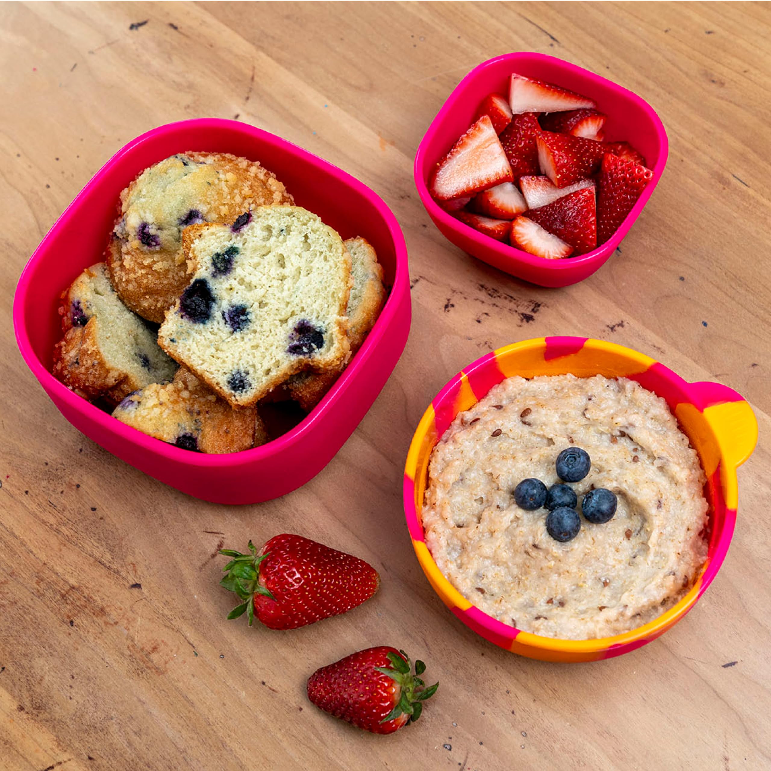 LunchBots silicone bowls are BPA-free and safe for kids.
