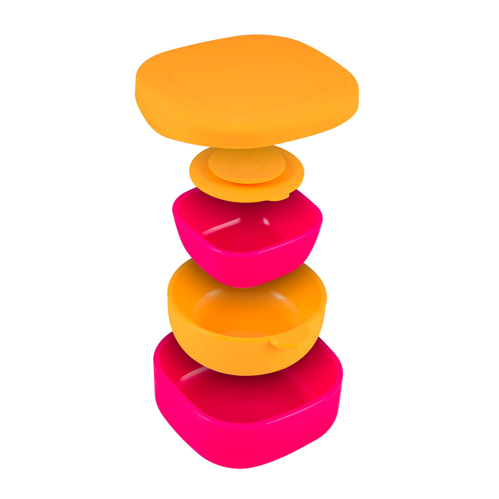 LunchBots silicone suction bowl with removable cup enables easy growth-based transition.