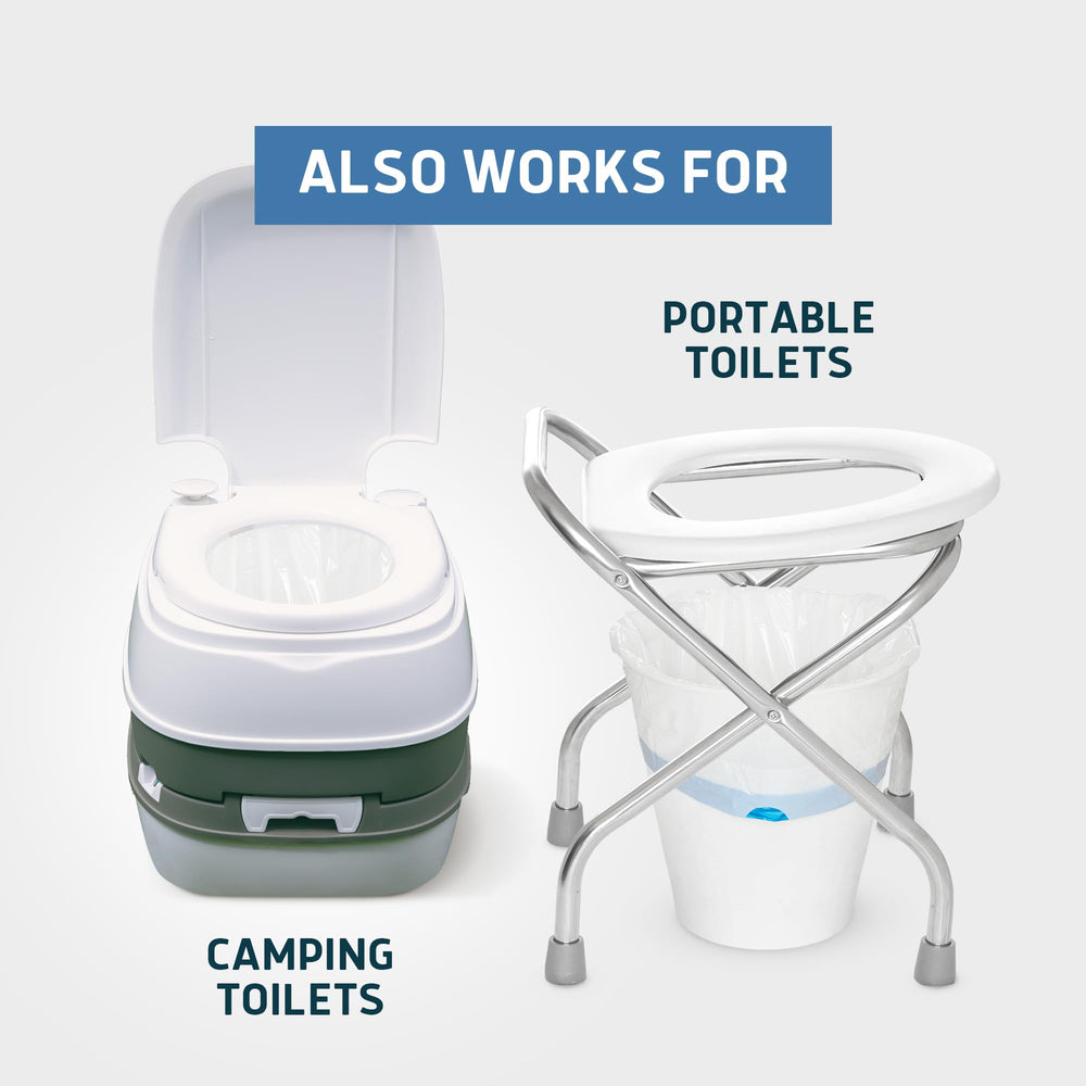 Lunderg commode liner sturdy box packaging for caregivers.