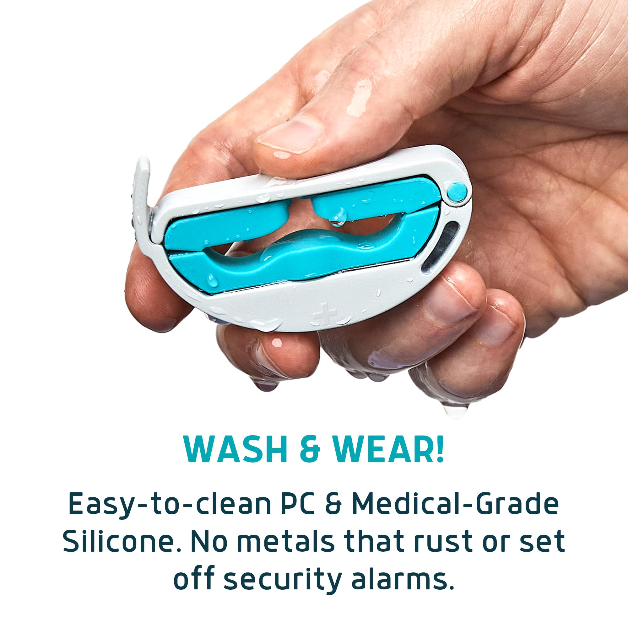 Lunderg Versa Clamp metal-free design suitable for airport security and MRI