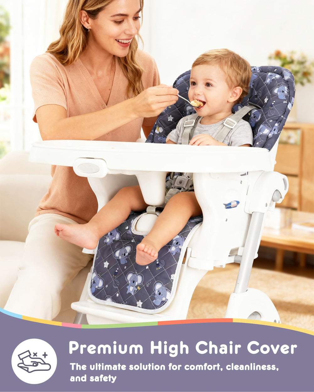Lunobubo soft side provides gentle, skin-friendly comfort for babies.