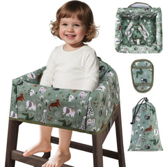 Lunobubo high chair cover waterproof design keeps meals clean and quick to wipe.