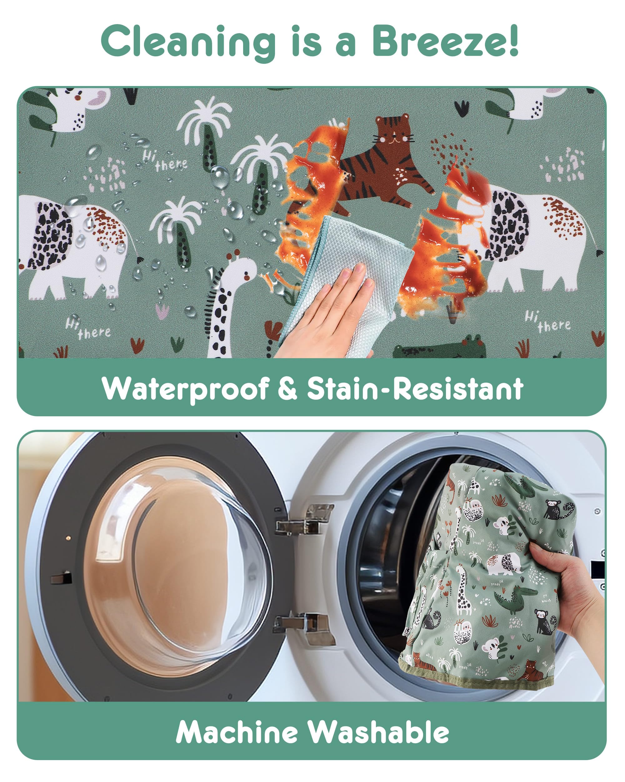Lunobubo machine washable fabric stays durable after many washes.
