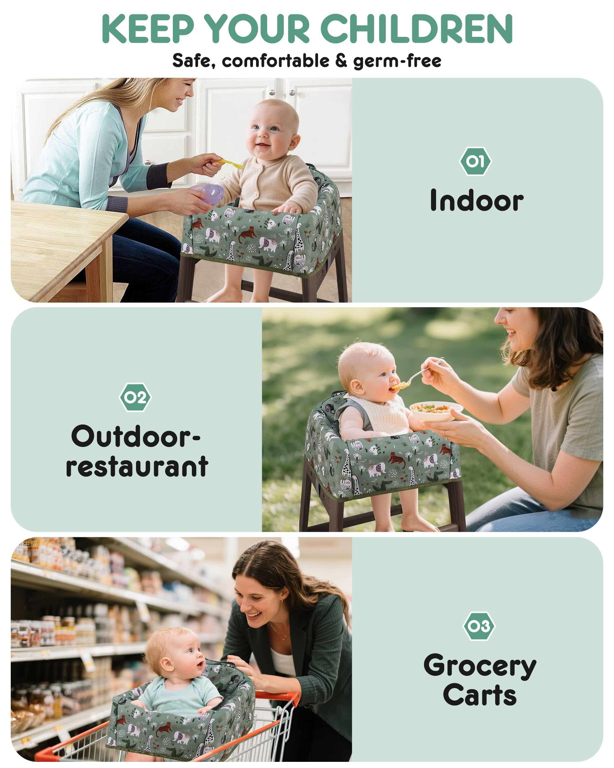 Lunobubo portable foldable cover ideal for restaurants and travel.