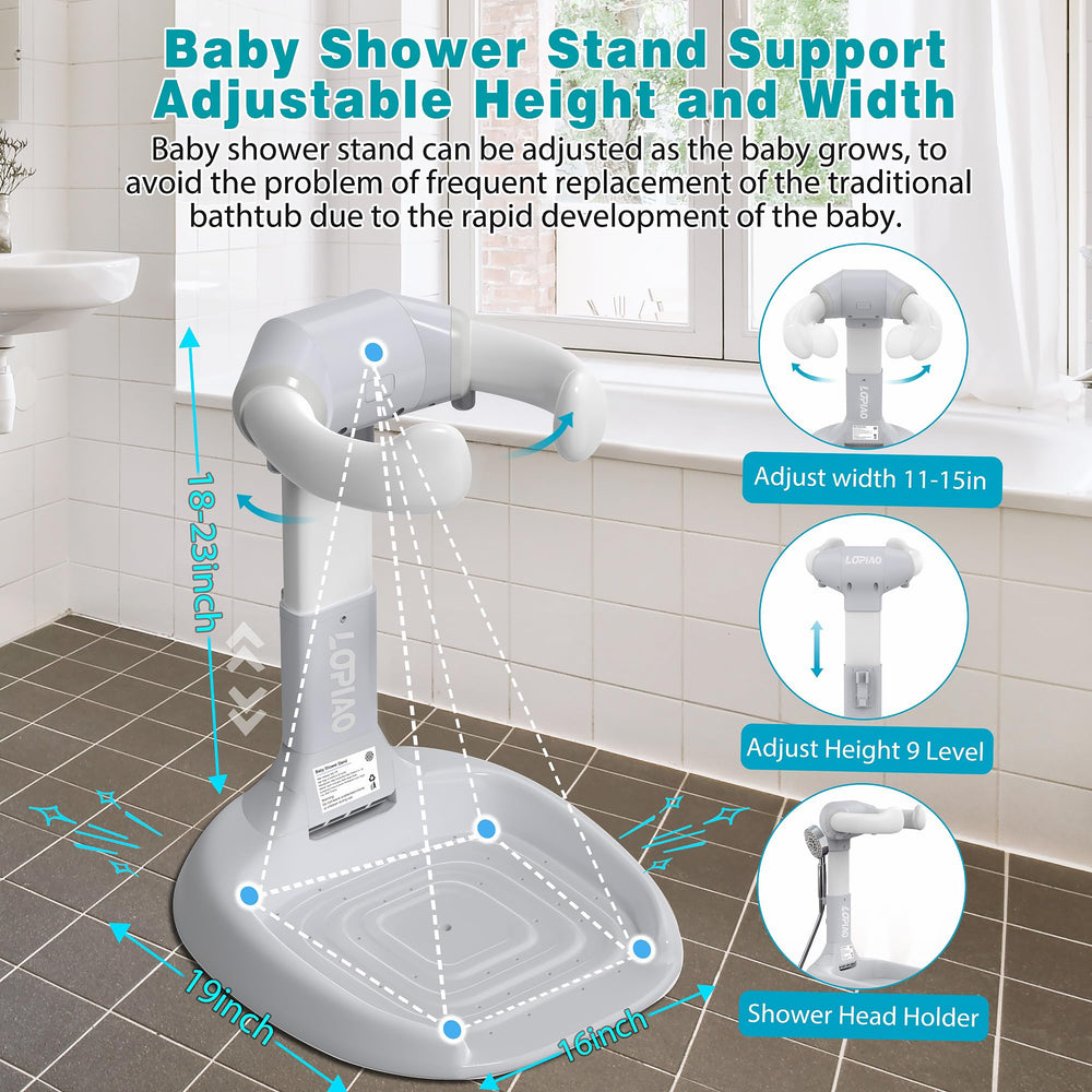 LUOPIAO Baby Shower Stand shower head holder keeps reach convenient.