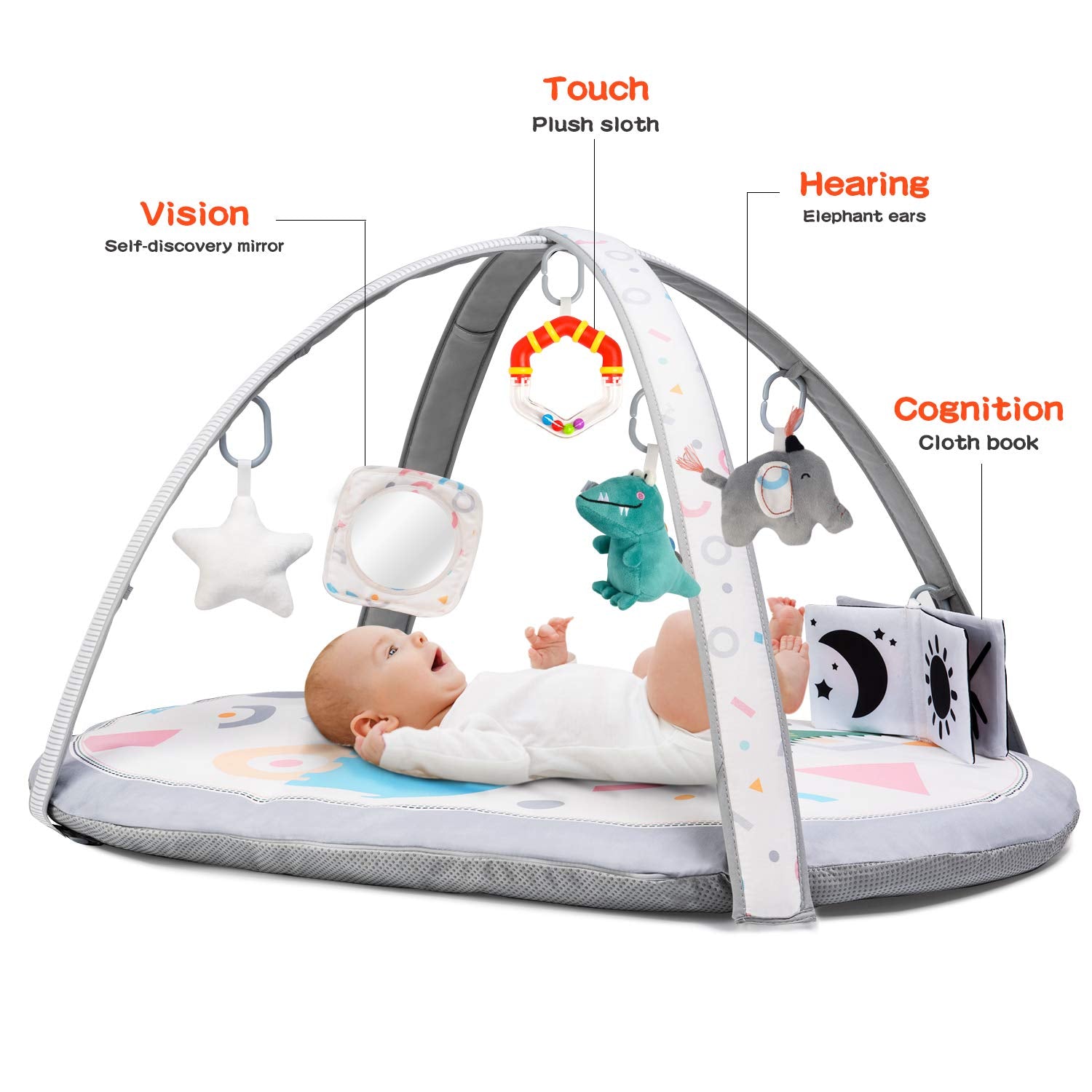 Lupantte organic cotton star encourages soft textured play