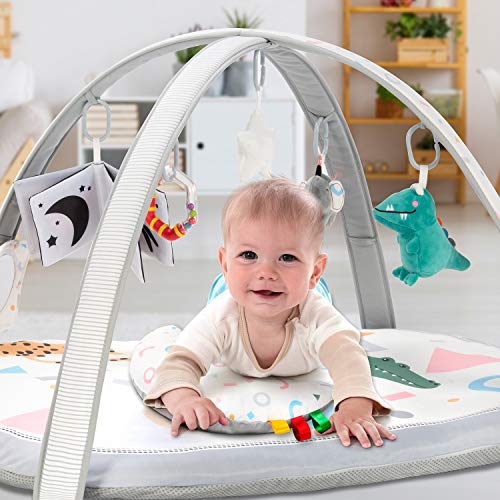 Lupantte tummy time moon pillow offers comfortable support