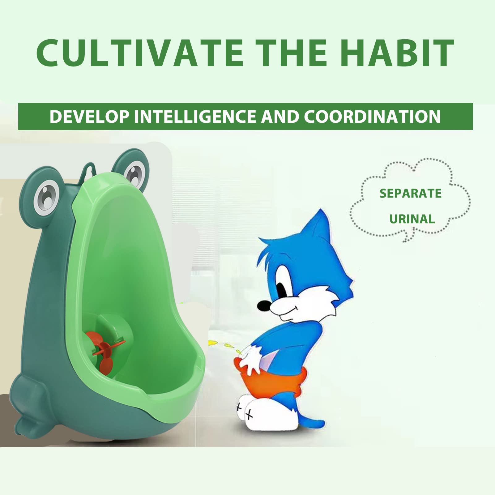 Luqeeg wall-hanging urinal alternative for side-of-toilet use with easy cleanup