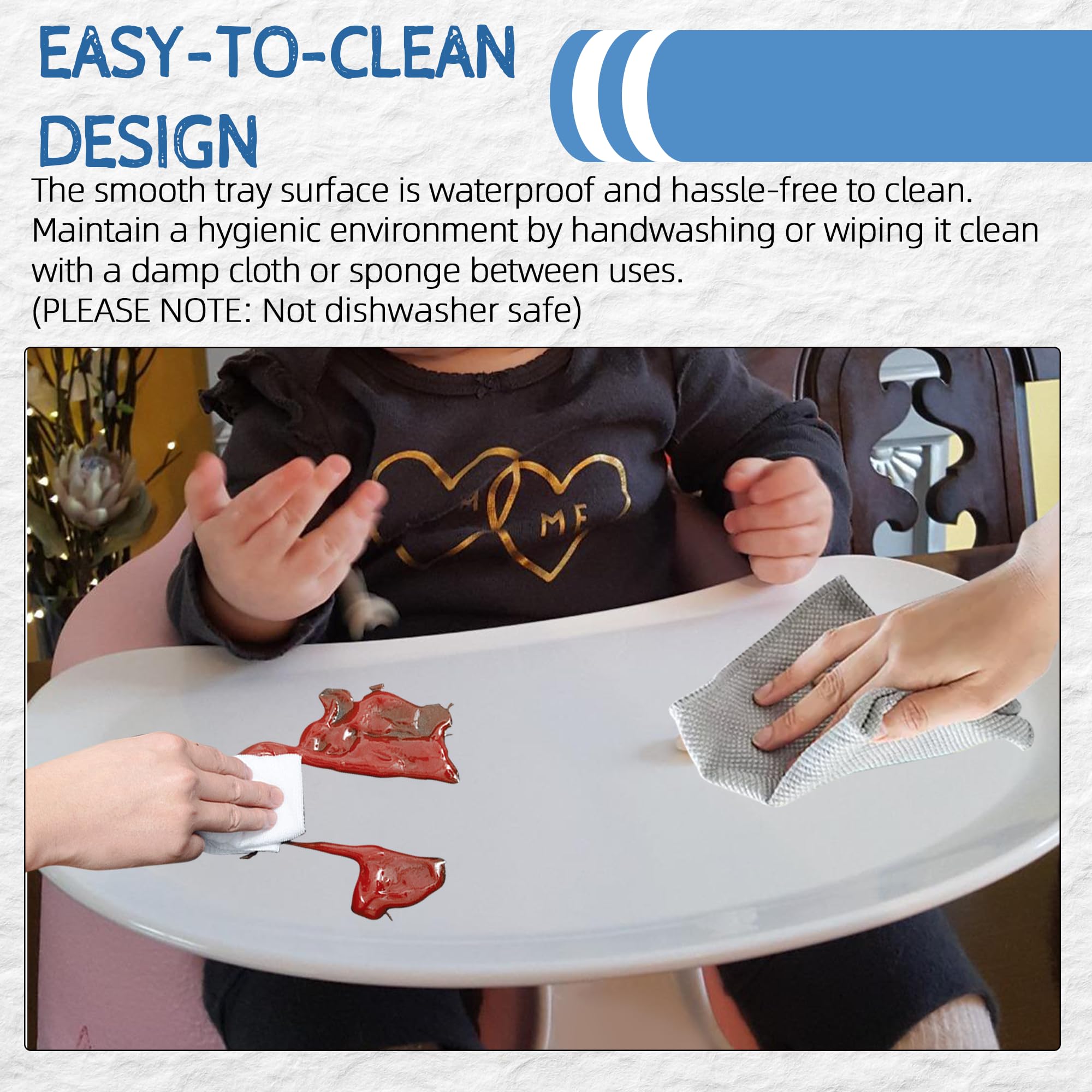 LuQiBabe tray in white finish complements nursery decor
