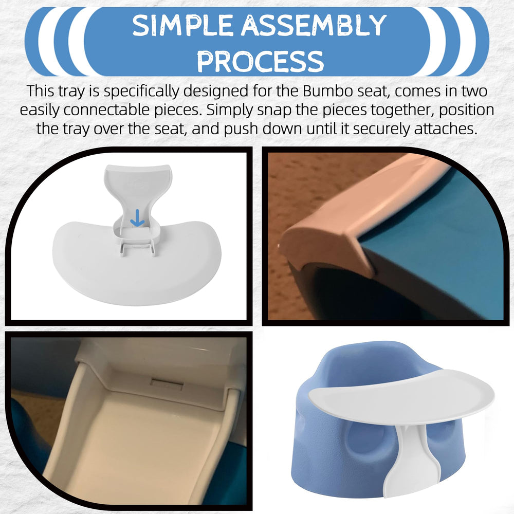 LuQiBabe tray fits Bumbo floor seat for a stable feeding surface