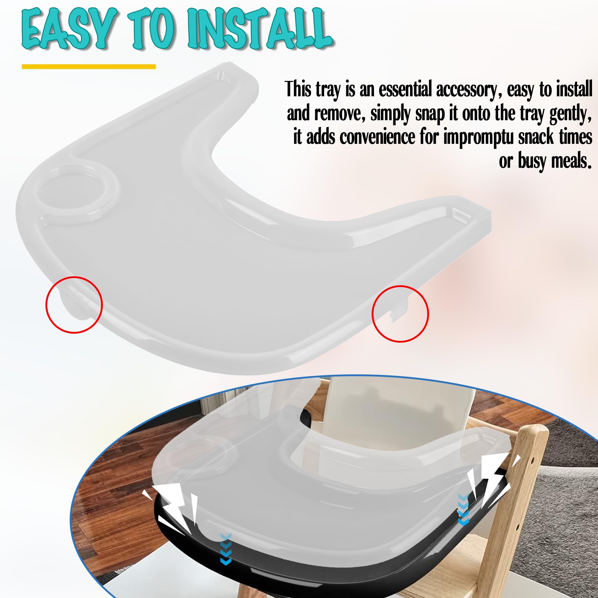LuQiBabe tray cover smooth surface for Stokke Tripp Trapp improves easy cleaning