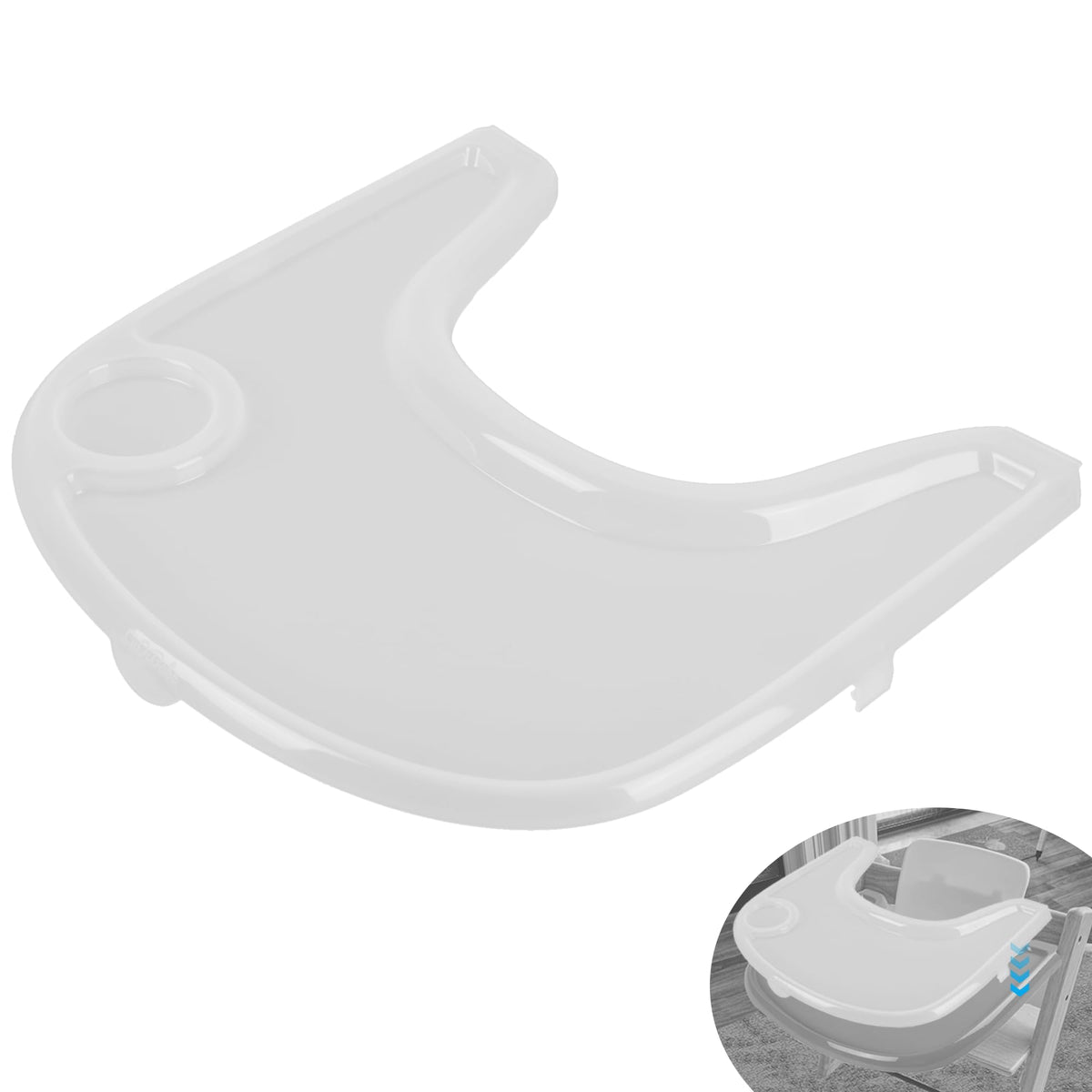 LuQiBabe tray cover with cup holder fits Stokke Tripp Trapp for secure sip-time access