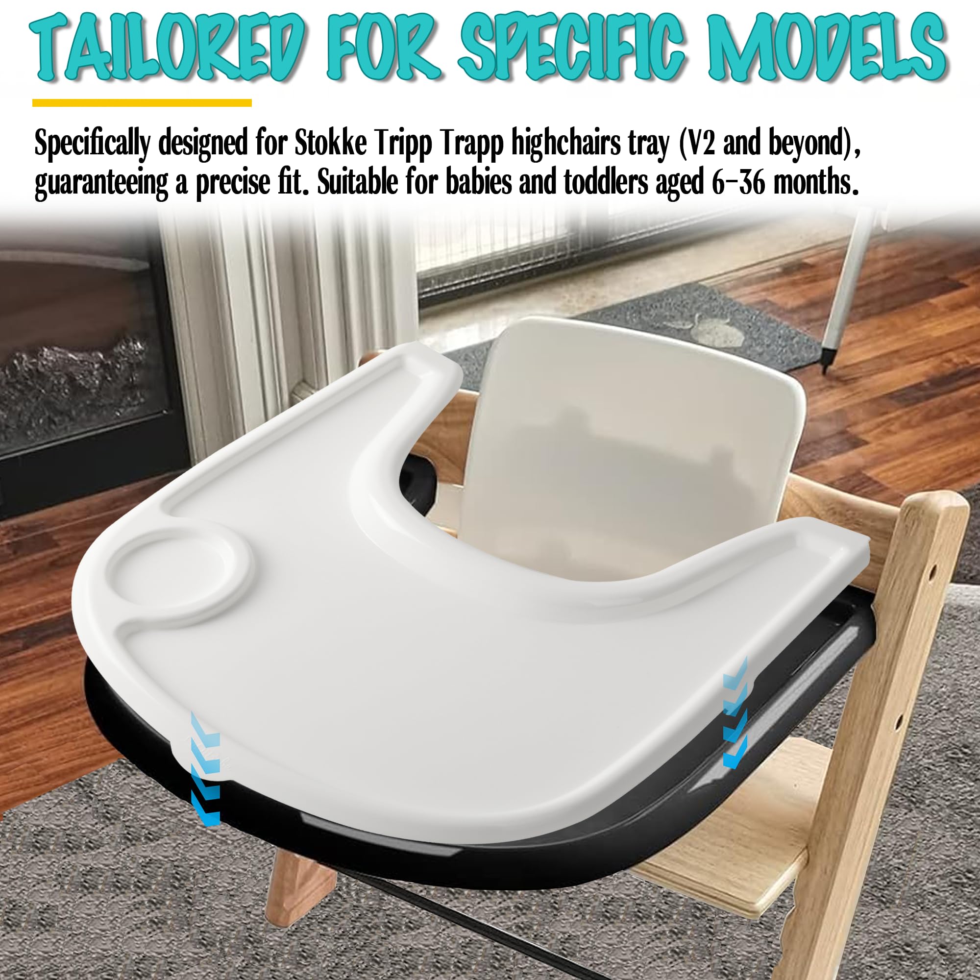 LuQiBabe tray fits Stokke Tripp Trapp exactly for V2 and newer models.