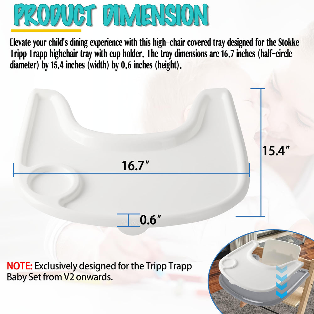 LuQiBabe Tripp Trapp cup holder tray for organized snack time.