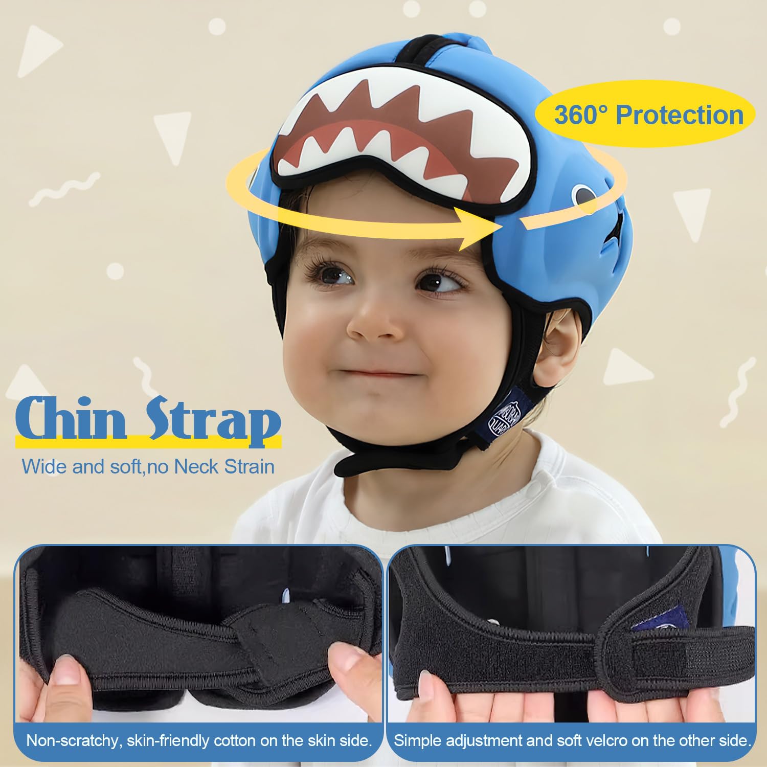 Lurui rotating chin strap image demonstrating secure, adjustable fit.