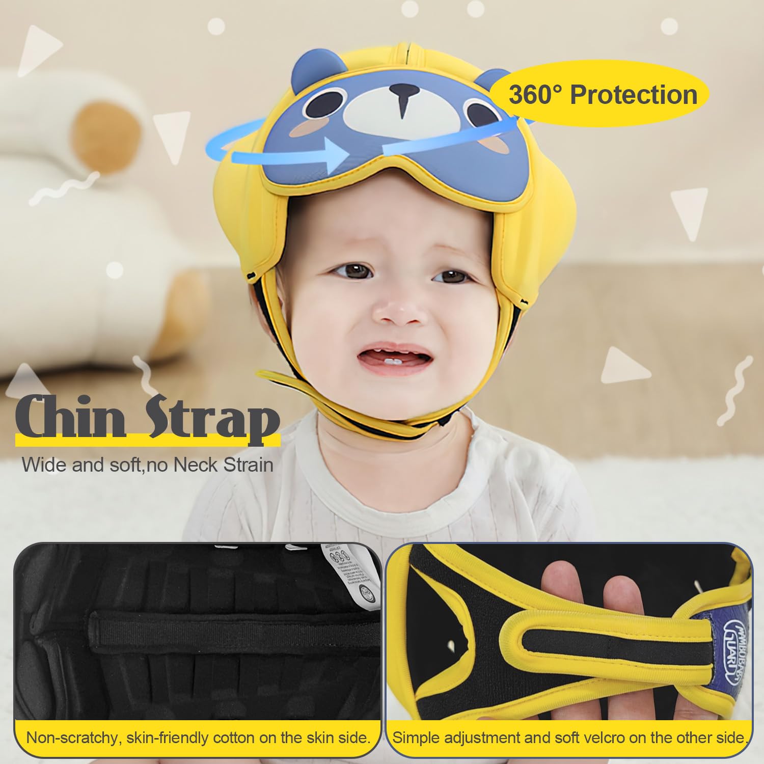 Lurui adjustable chin strap ensures a secure, customizable fit.