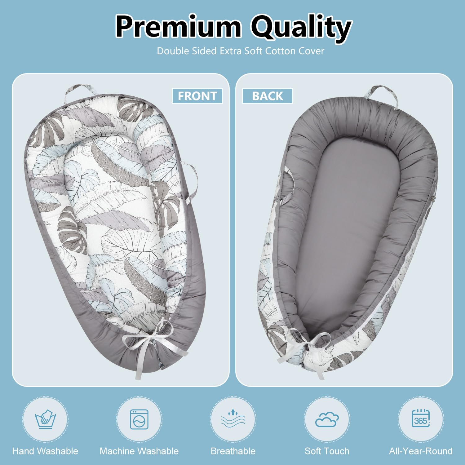 Lurui Baby Lounger supports supervised floor time and gentle play.