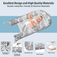 Lurui Baby Lounger uses Oeko-Tex certified filling for safety and coziness.