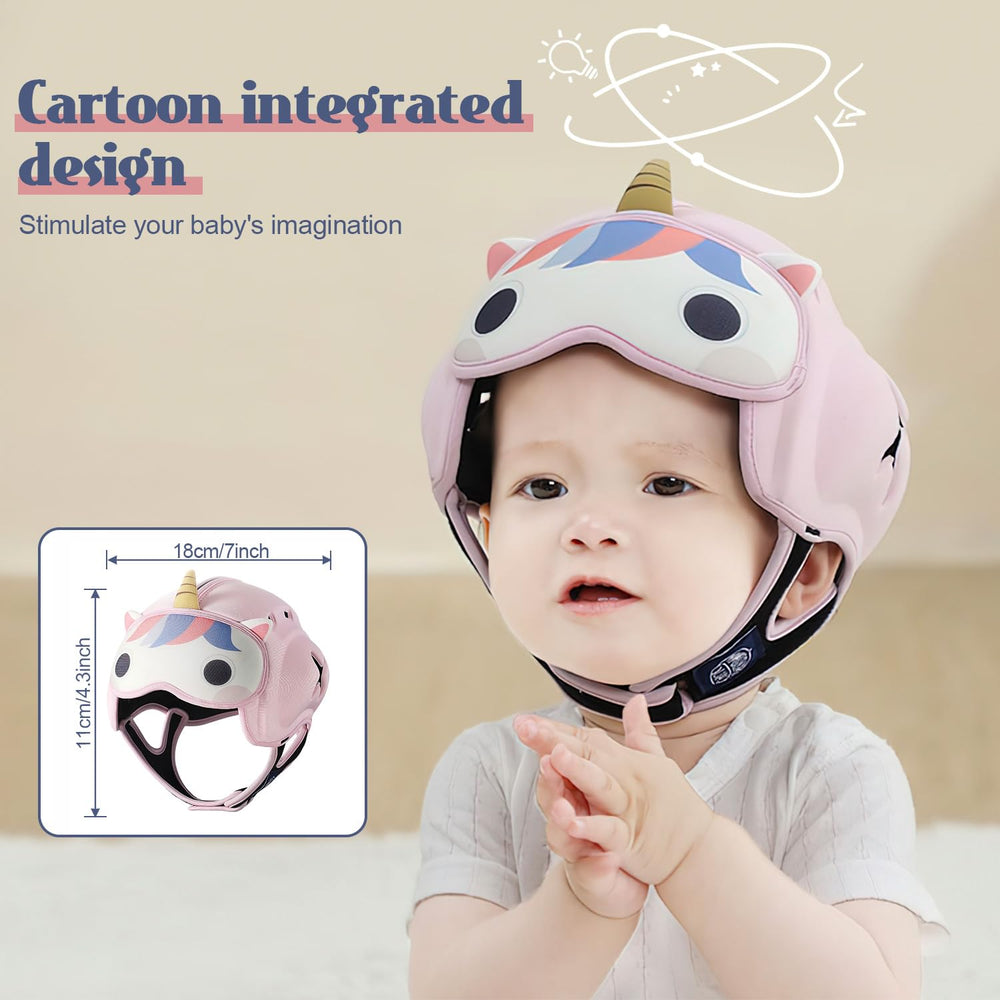 Lurui MamboBaby helmet during crawling on a soft play mat.