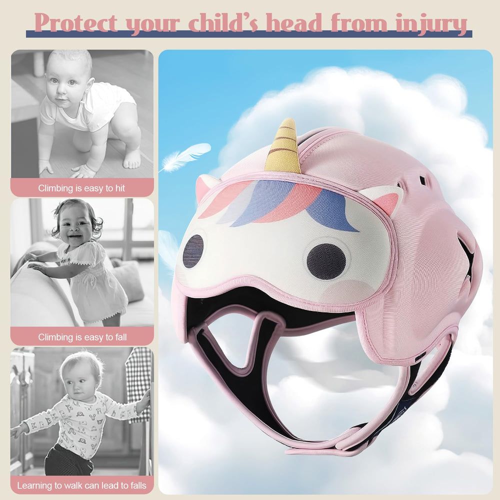 Lurui MamboBaby helmet side profile with adjustable headband for growth.