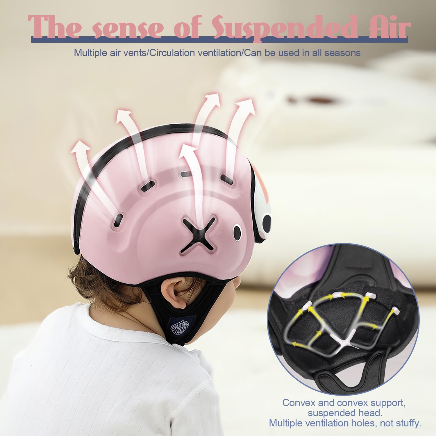 Lurui MamboBaby helmet with 360° chin strap for secure fit during play.